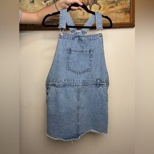 NWOT Mango denim overalls dress size M 100% cotton